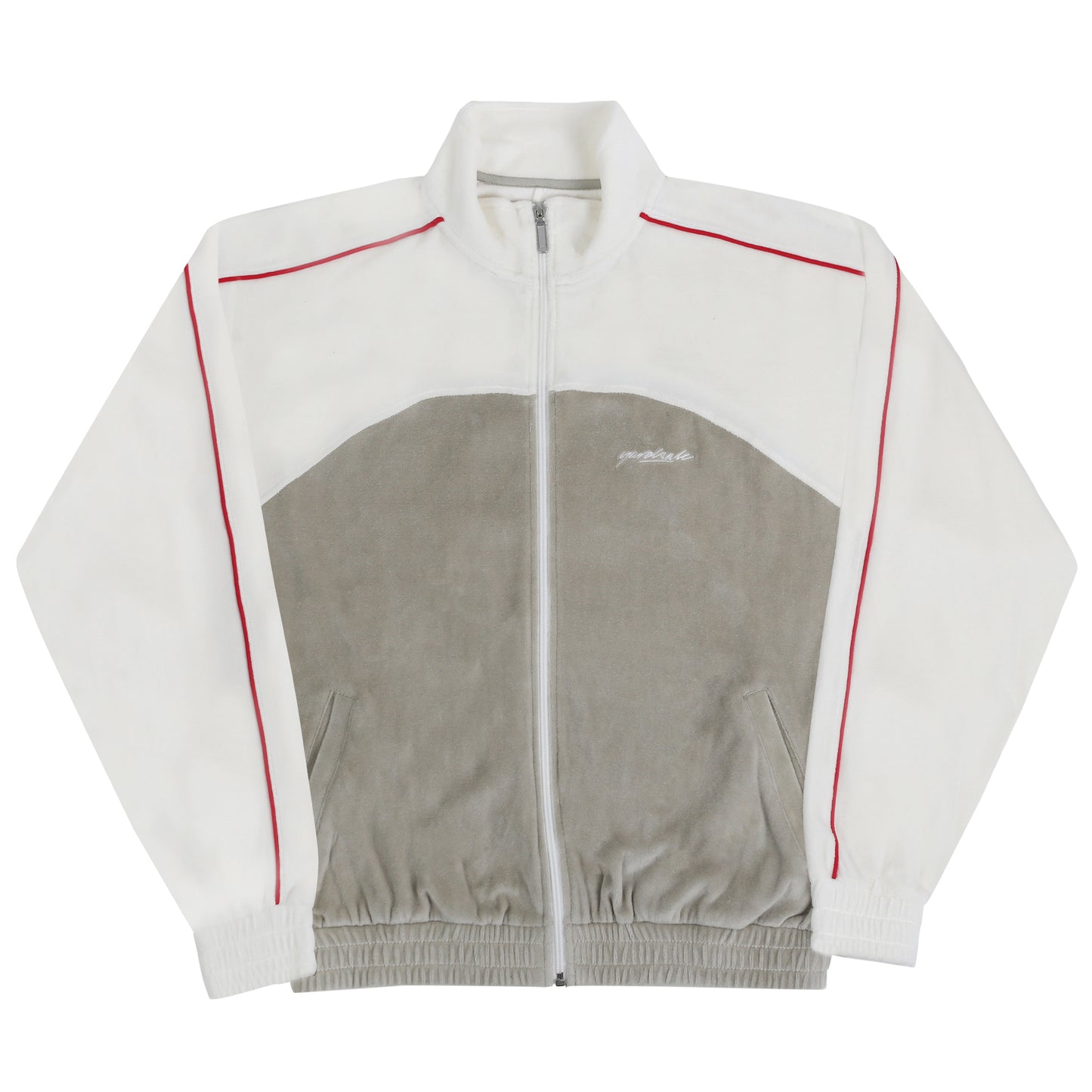 Velour Track Jacket (Cream)