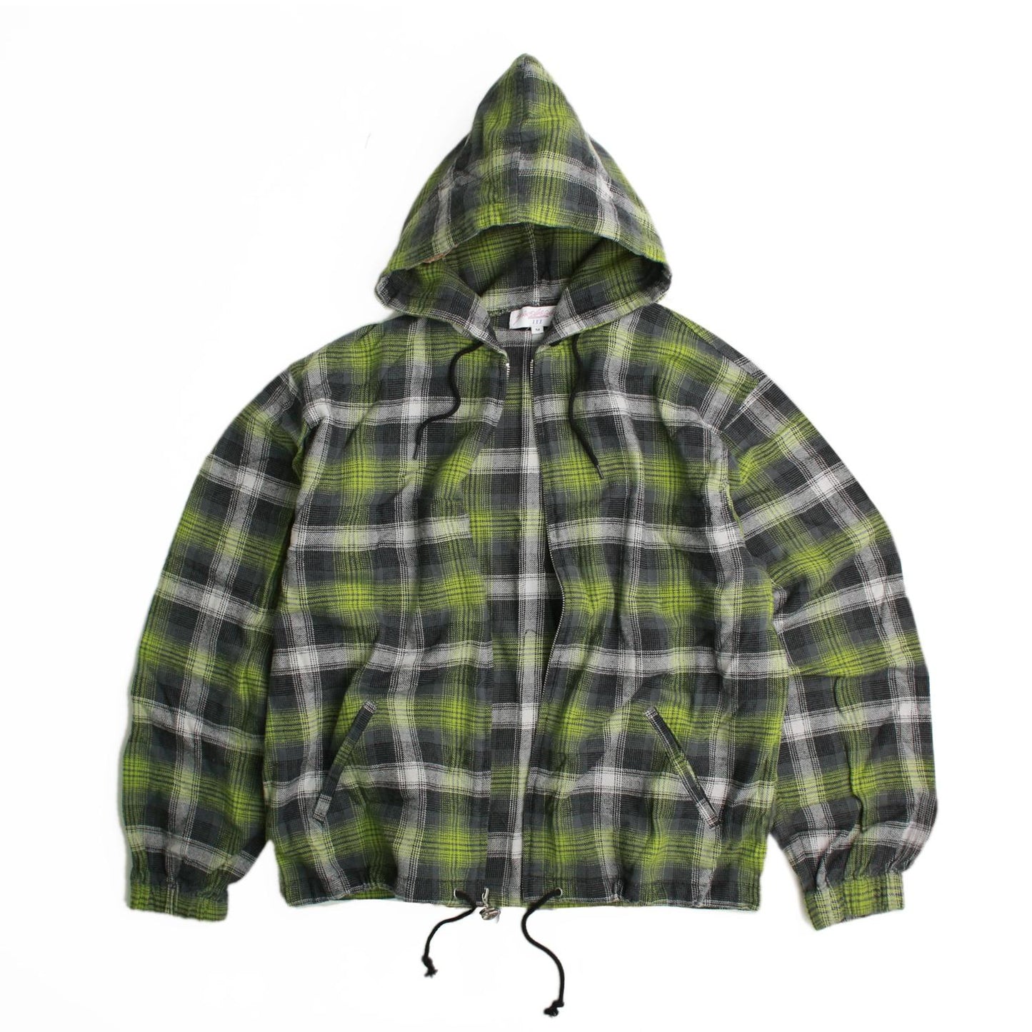TARTAN FULL-ZIP HOOD (GREEN)