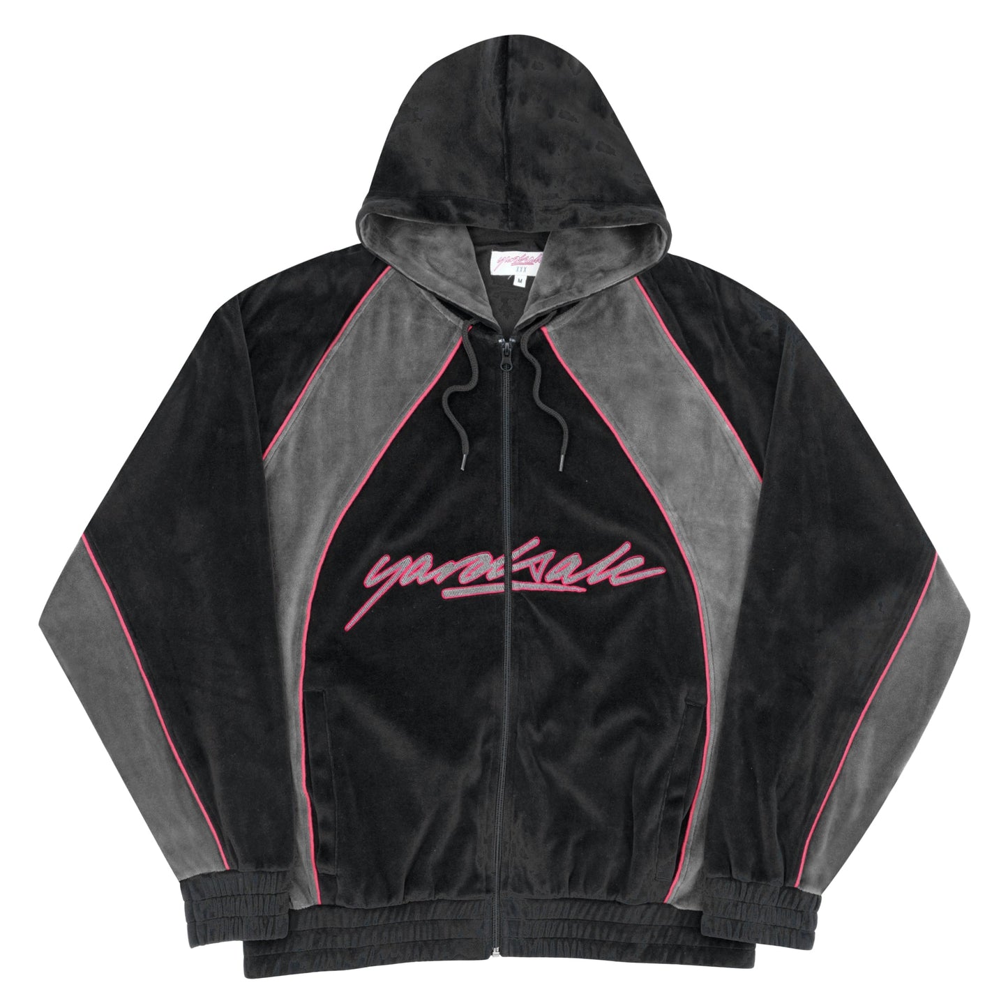 Gem Velour Zip Hood (Dark)