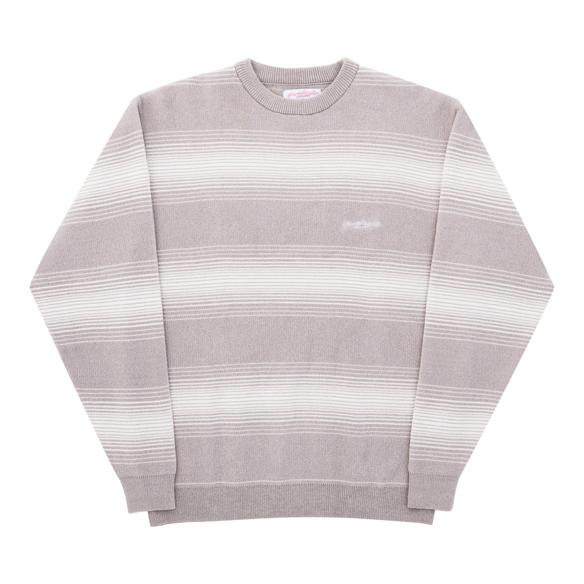 Chenille Ripple Knit (Stone/Off-White)