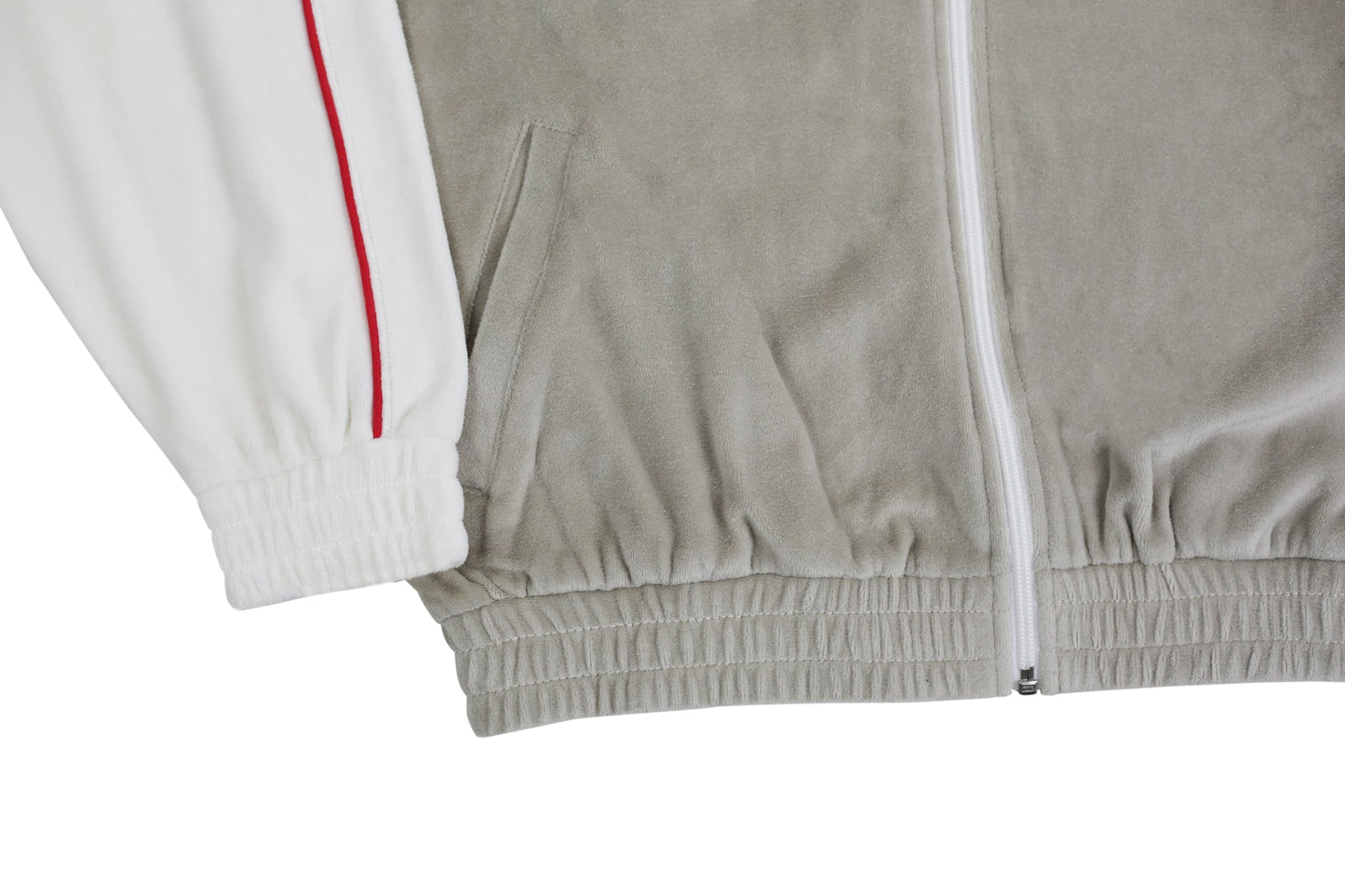 Velour Track Jacket (Cream)