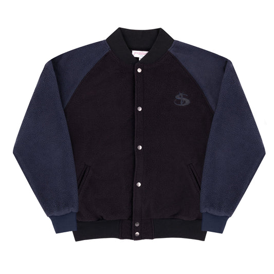 Fleece Bomber (Black/Navy)