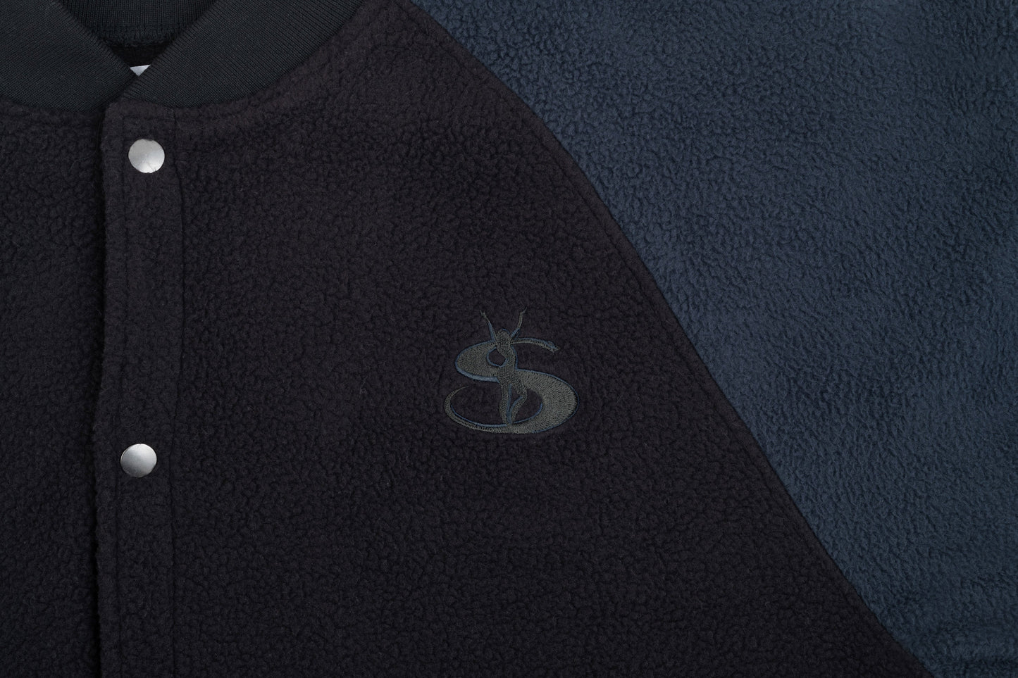 Fleece Bomber (Black/Navy)