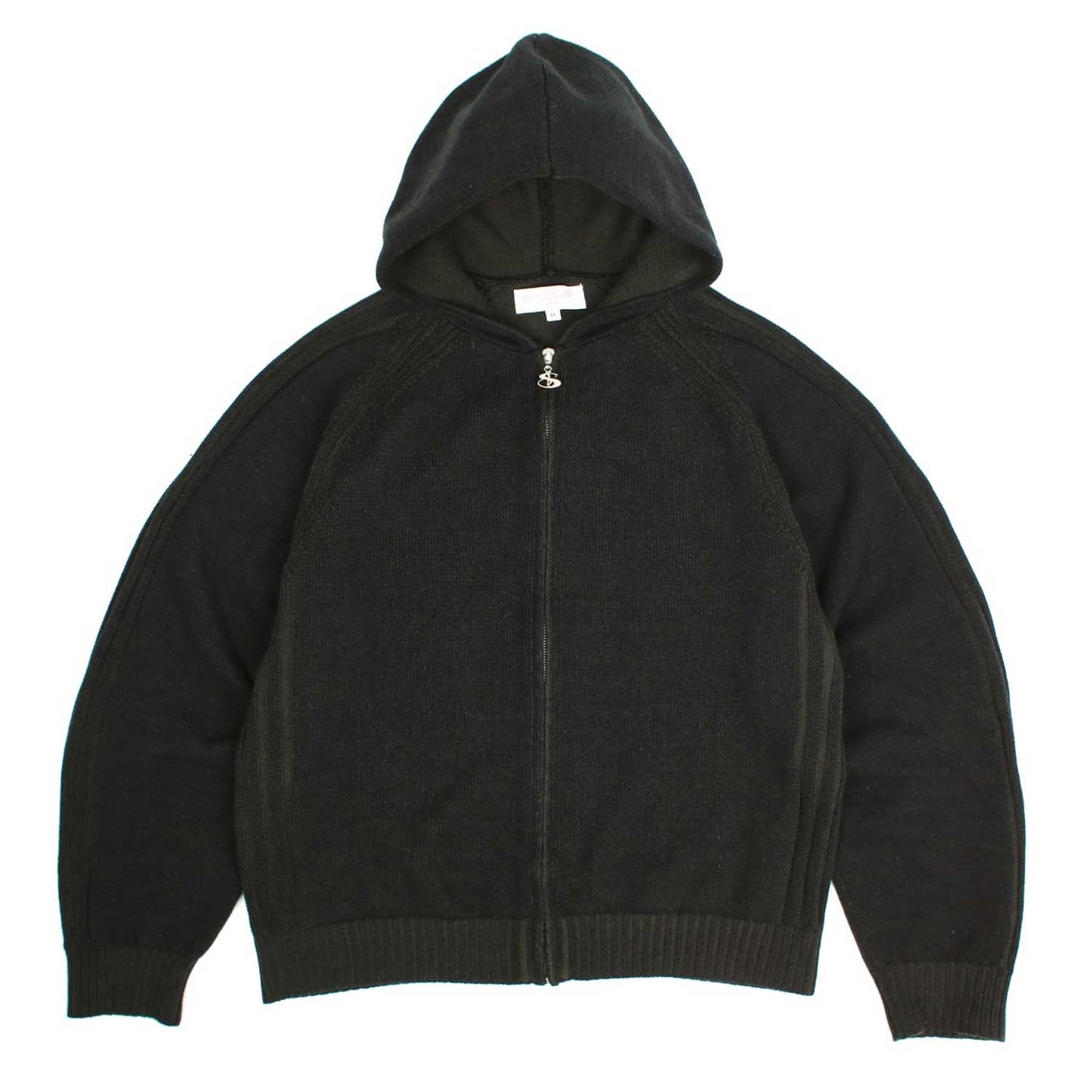 HEATHERED FULL-ZIP HOOD (BLACK)