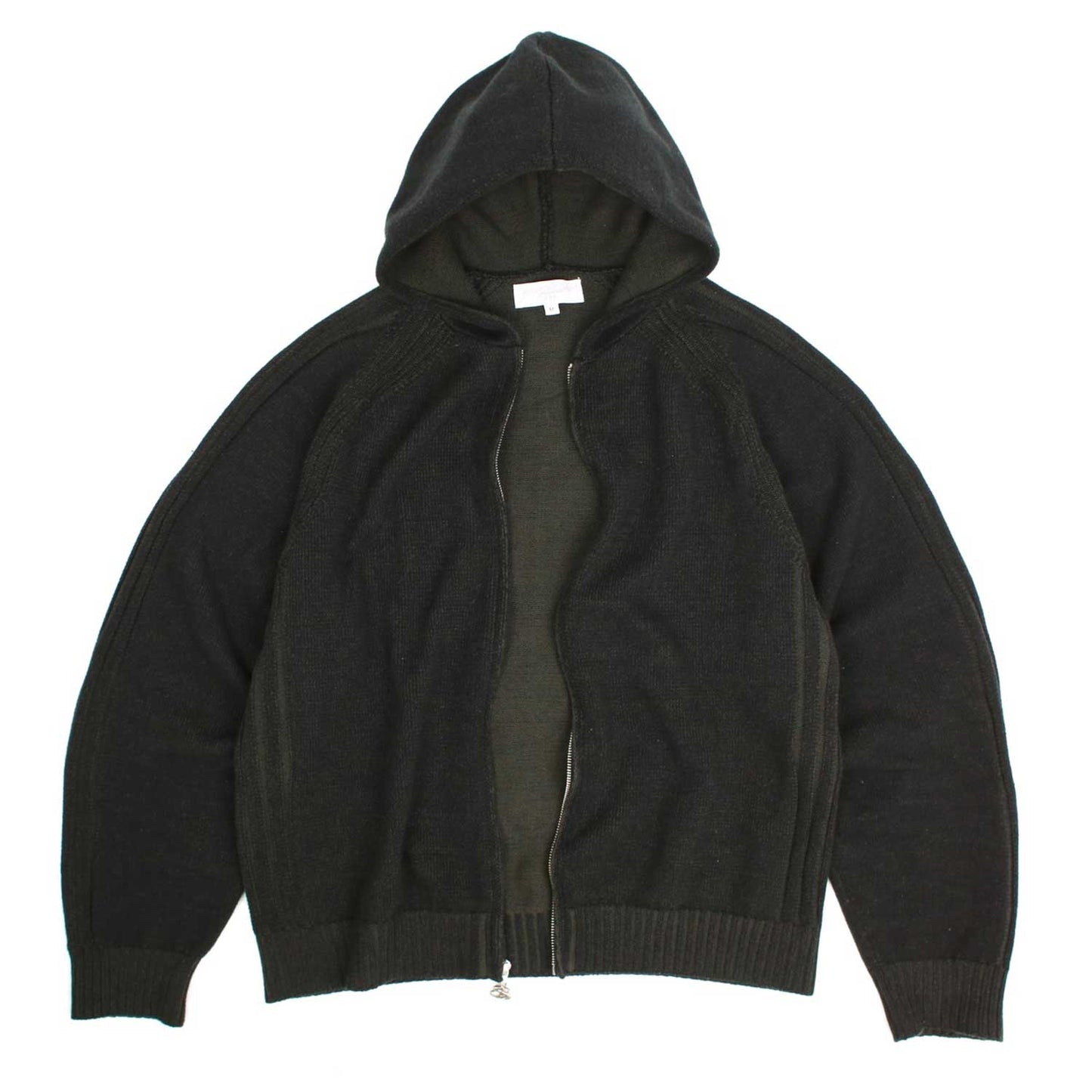 HEATHERED FULL-ZIP HOOD (BLACK)
