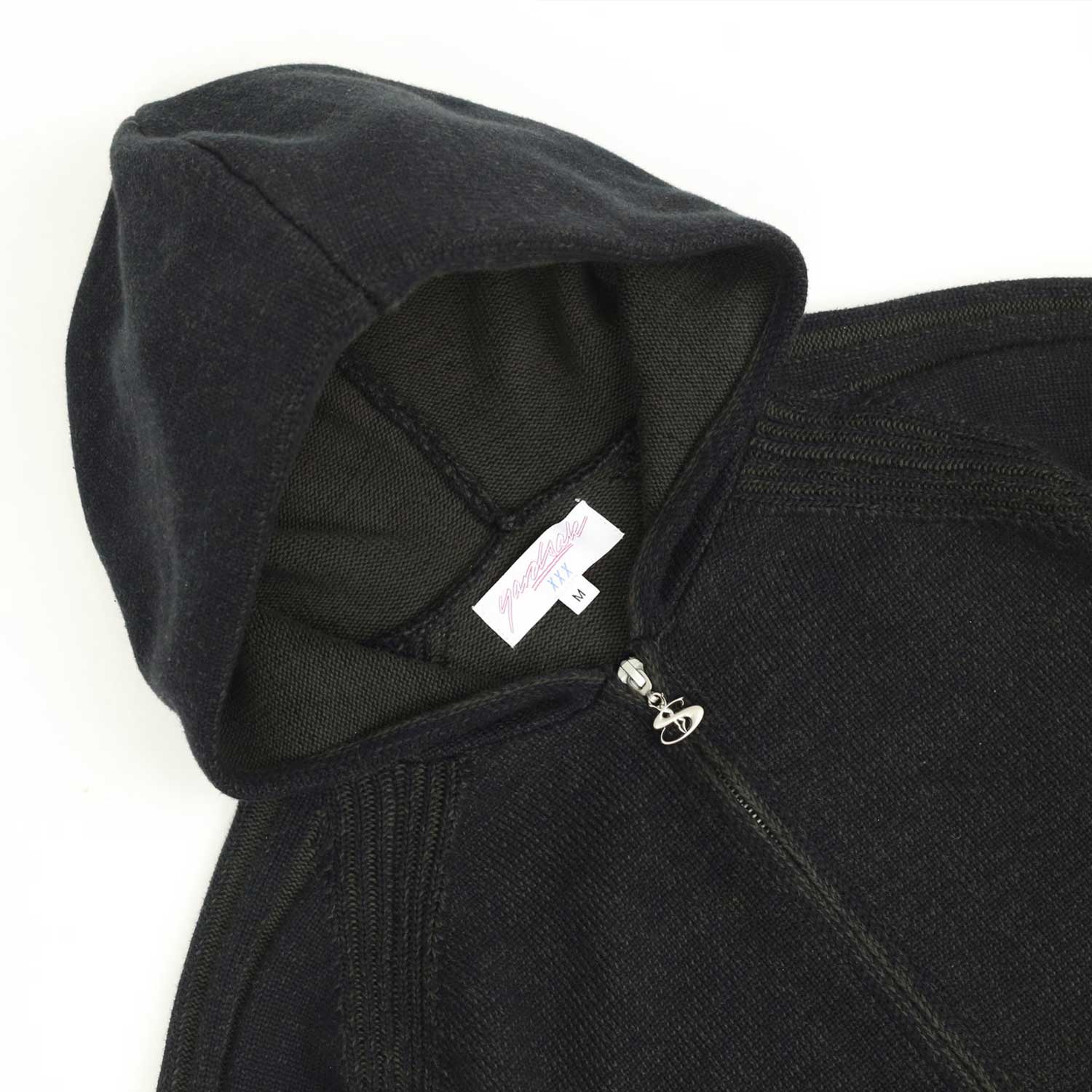 HEATHERED FULL-ZIP HOOD (BLACK) – Yardsale XXX EU