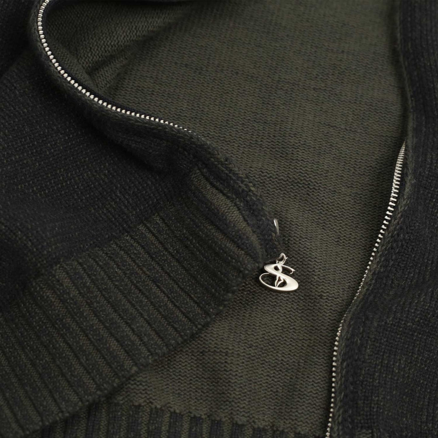 HEATHERED FULL-ZIP HOOD (BLACK)