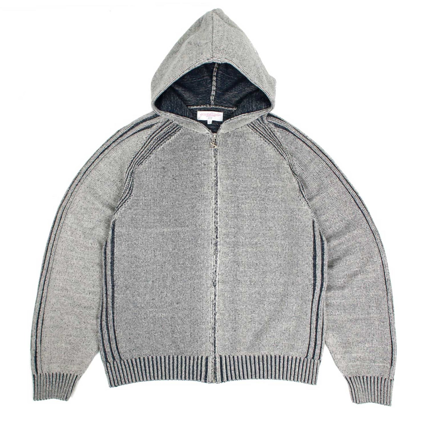 HEATHERED FULL-ZIP HOOD (STONE)