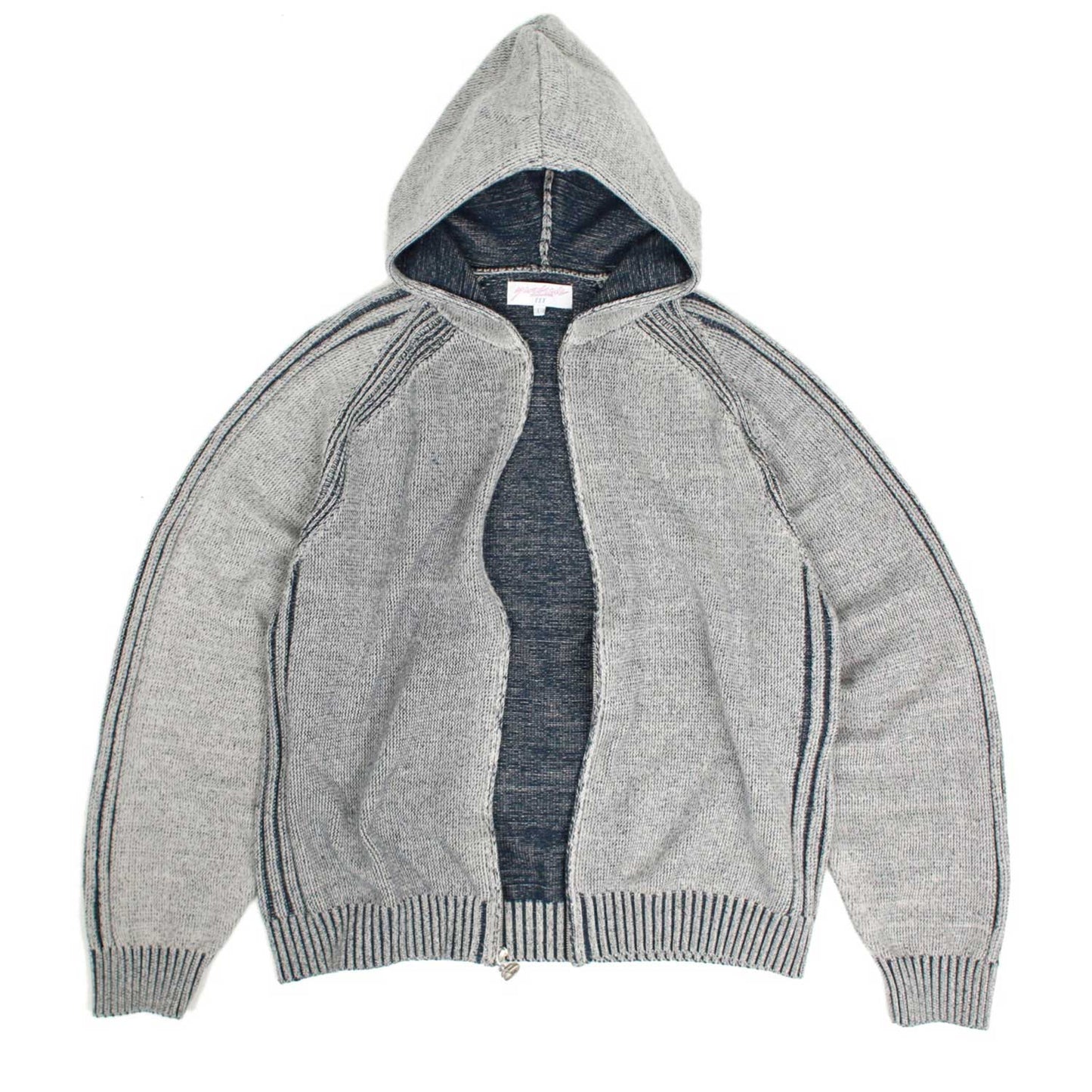 HEATHERED FULL-ZIP HOOD (STONE)