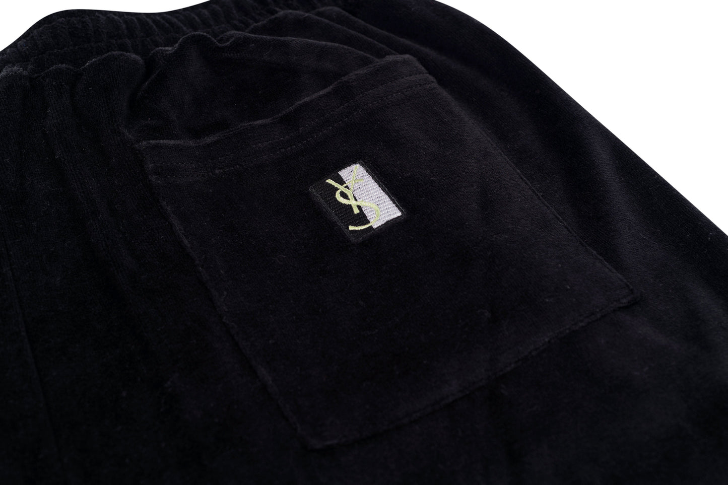 Velour Shorts (Black/Emerald)