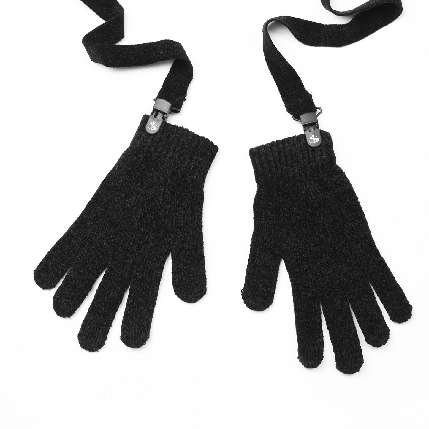 CHENILLE GLOVES (BLACK)