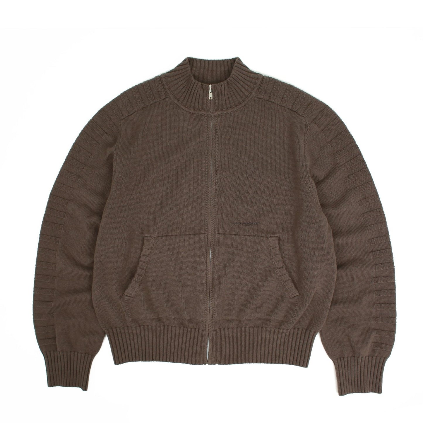 FALDO KNITTED FULL-ZIP (BROWN)