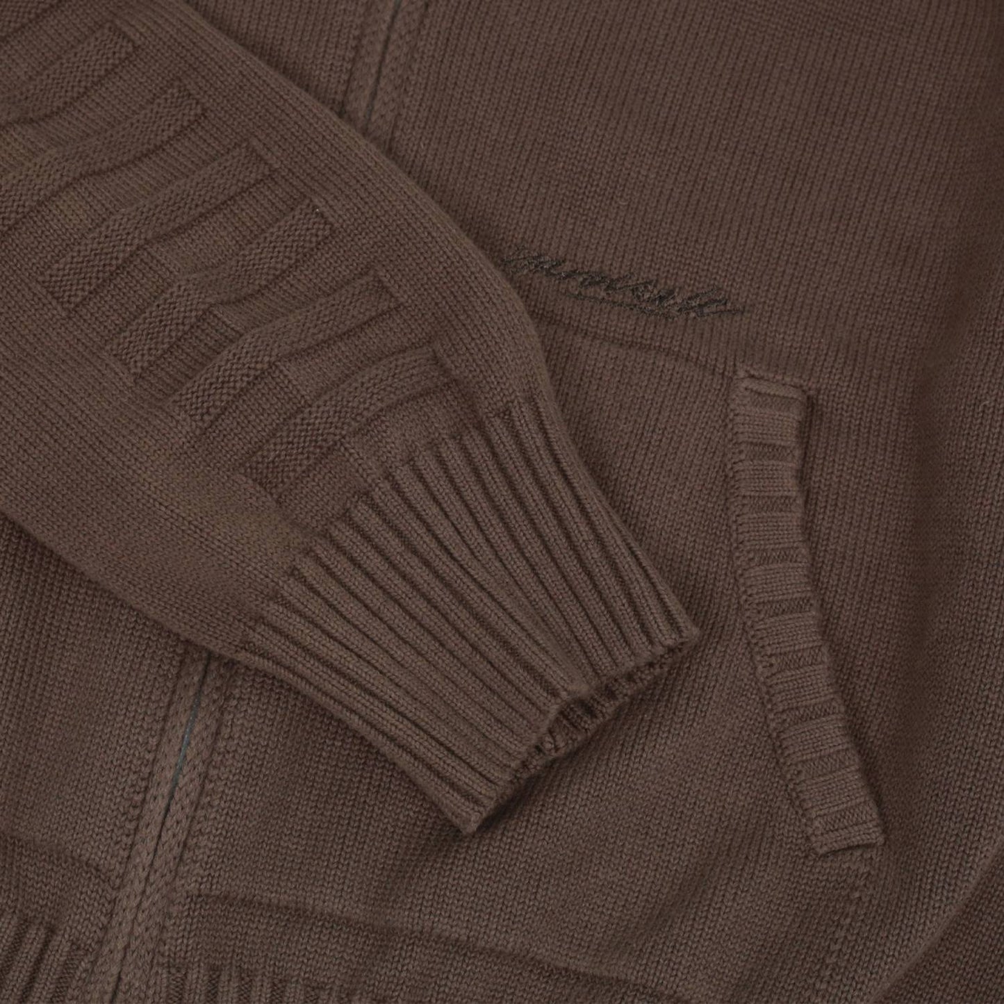 FALDO KNITTED FULL-ZIP (BROWN)