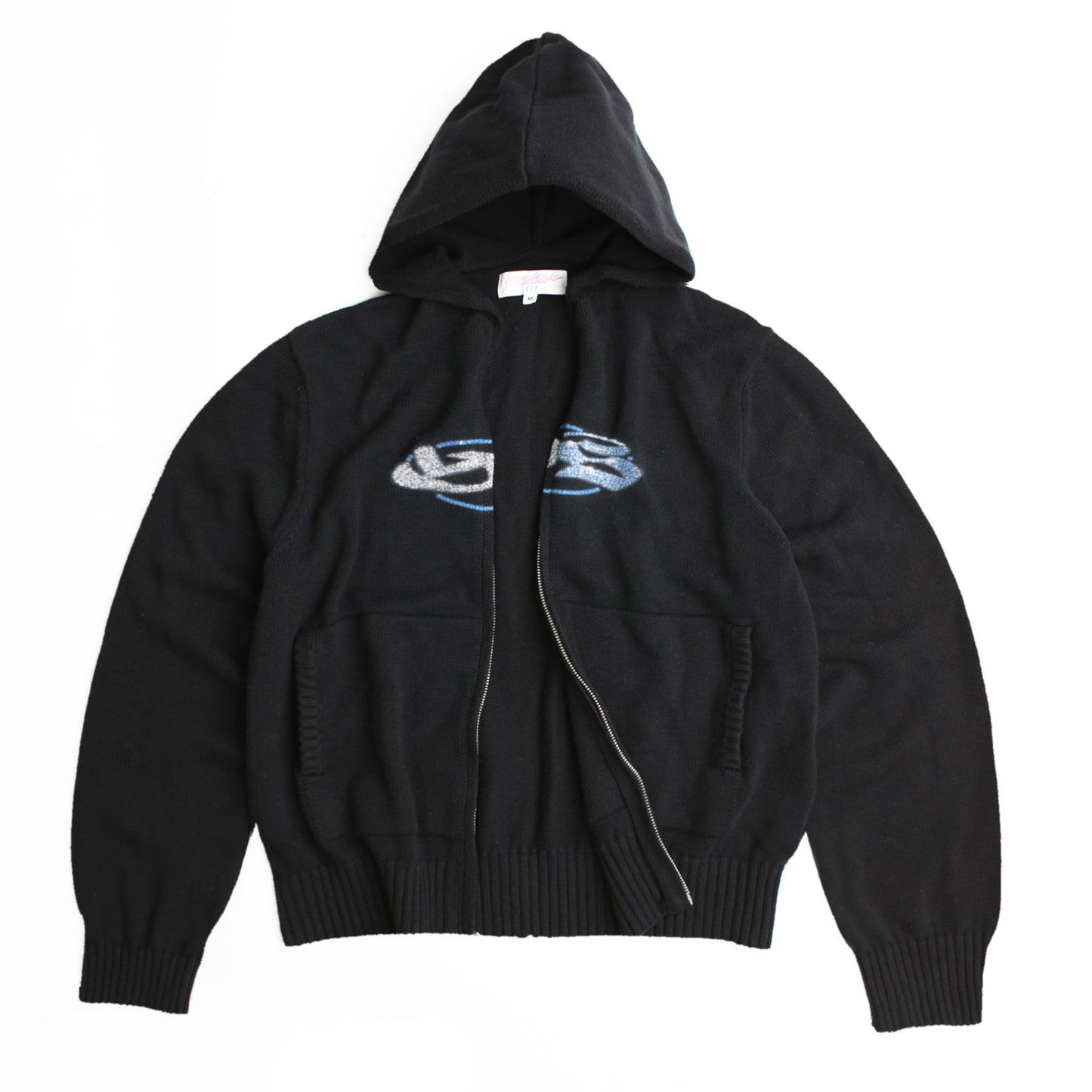 GLITZ KNITTED HOOD (BLACK)