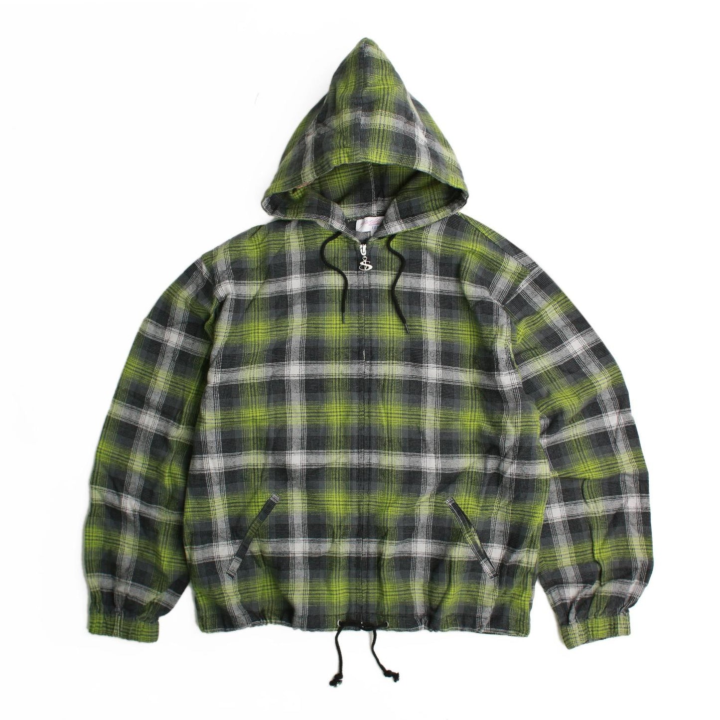 TARTAN FULL-ZIP HOOD (GREEN)