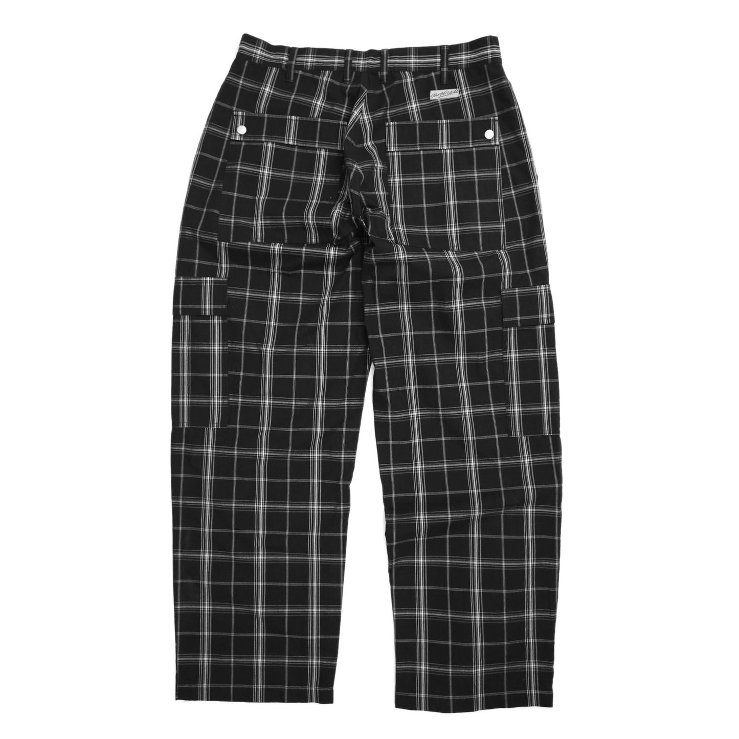 YS PLAID CARGOS (BLACK)