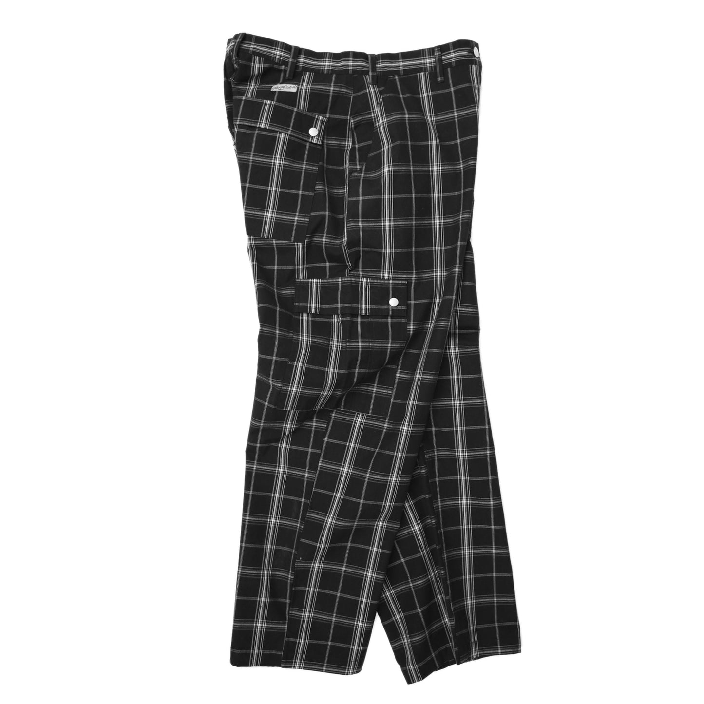 YS PLAID CARGOS (BLACK)
