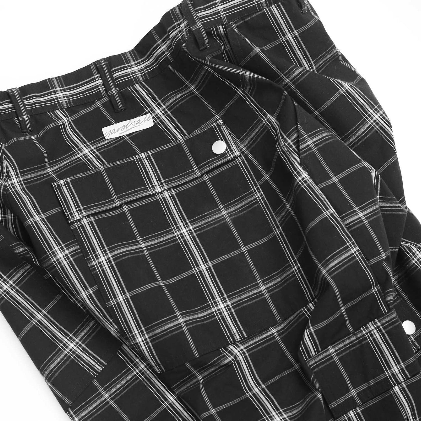YS PLAID CARGOS (BLACK)