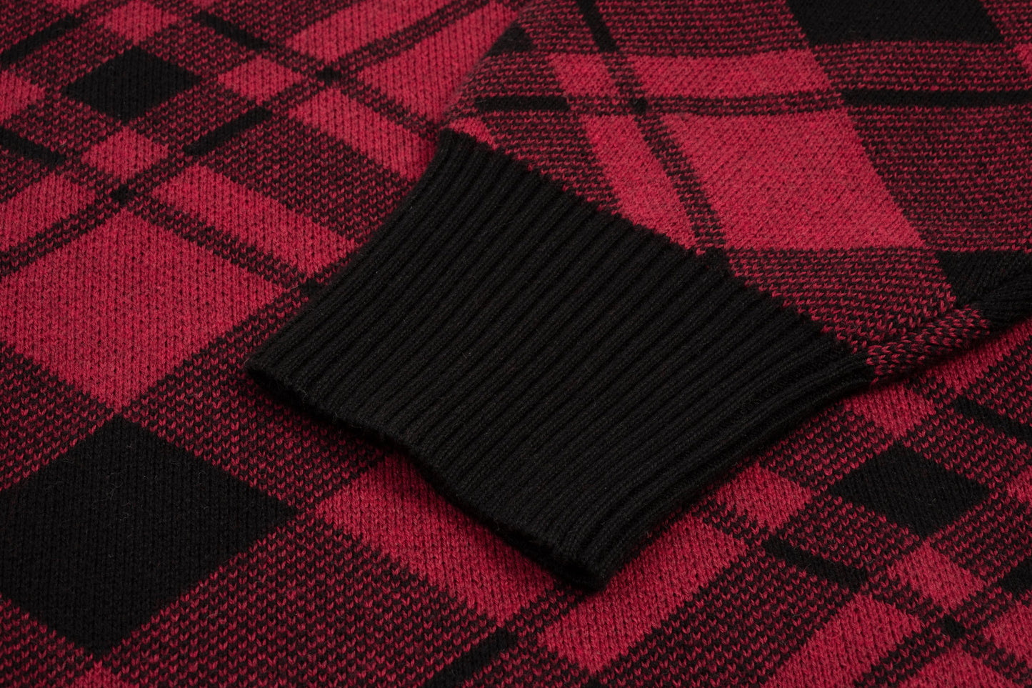 Plaid Knit (Red/Black)