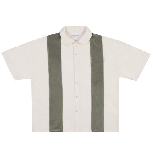 Velour Club Shirt (Cream/Moss)