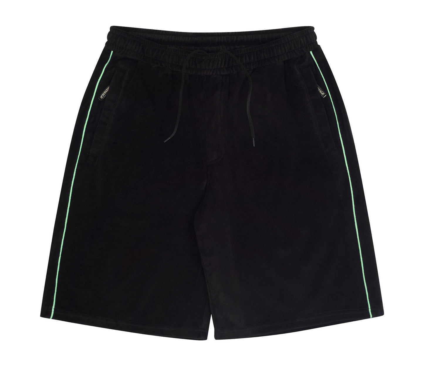 Velour Shorts (Black/Emerald)