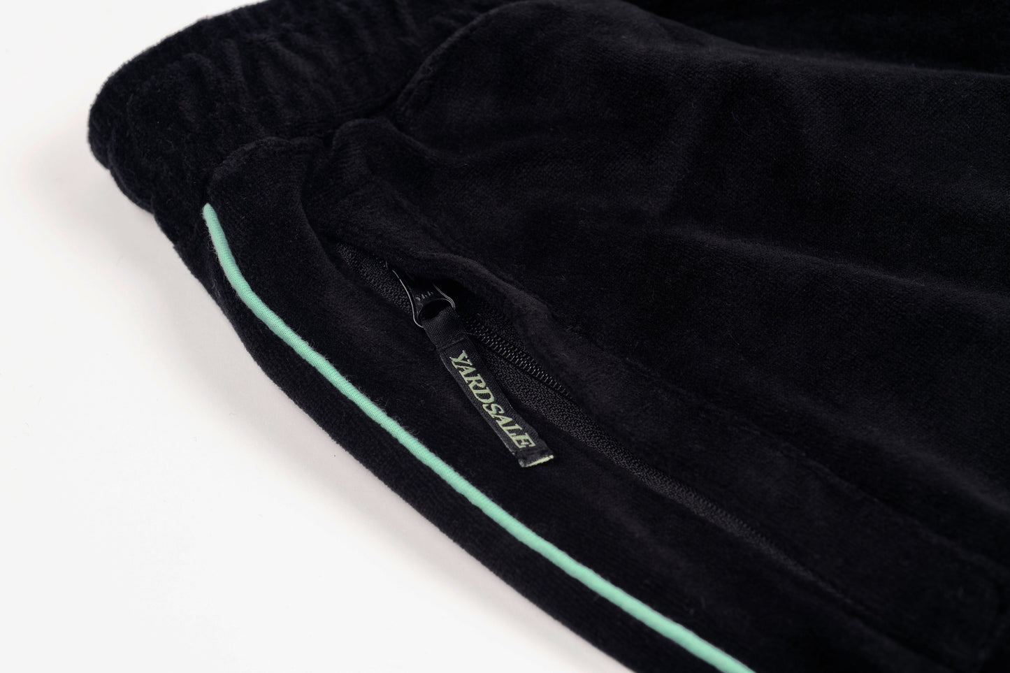 Velour Shorts (Black/Emerald)