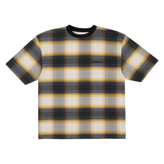 Shadow Plaid T-Shirt (Black/Gold)